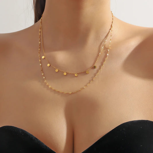 Golden Whisper Layered Necklace