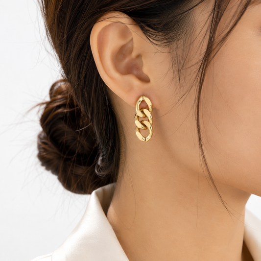 Golden Link Luxe Earrings