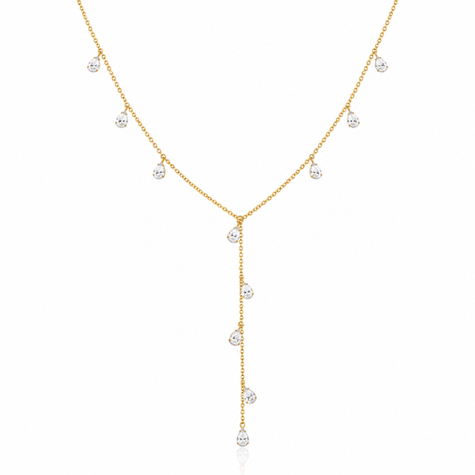 Celestia Crystal Y-Drop Necklace
