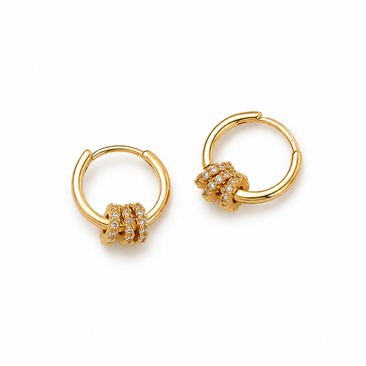 Aurora Crystal Mini Hoop Earrings