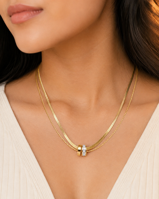 Aurora Luxe Double Layer Necklace