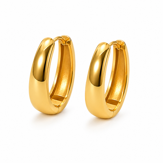 Aurelia Oval Hoop Earrings