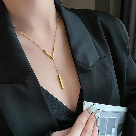 Golden V Grace Necklace