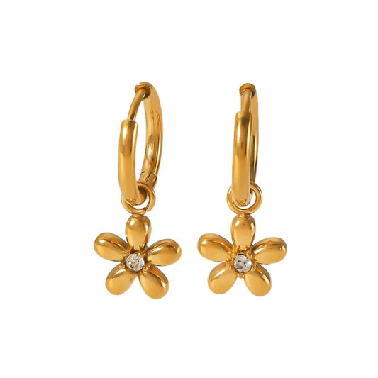 Bloom Radiance Floral Hoop Earrings