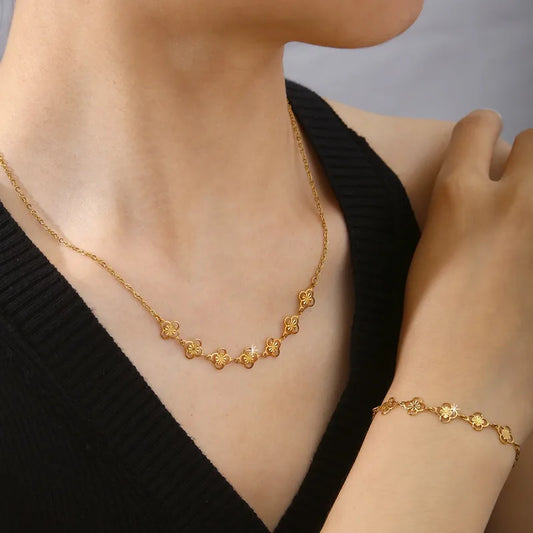 Golden Blossom Jewelry Set