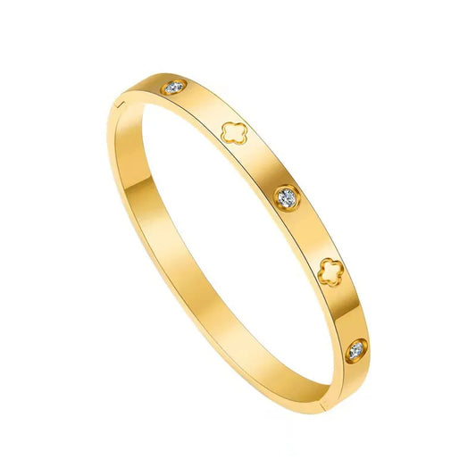 Celeste Clover Crystal Bangle