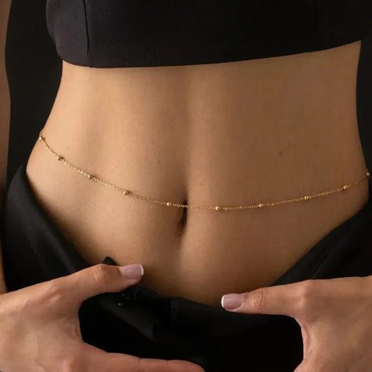 Golden Orbit Waist Chain