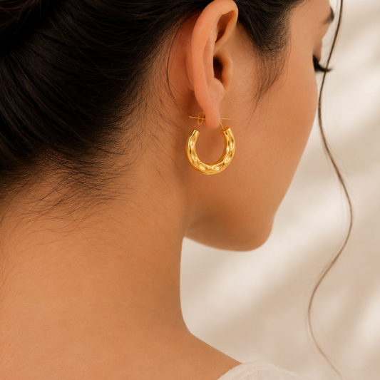 Aurora Sculpted Hoop Earrings