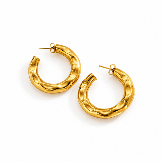 Aurora Sculpted Hoop Earrings