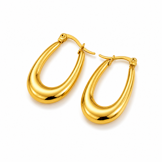 Classic C-Hoop Stainless Steel Earrings