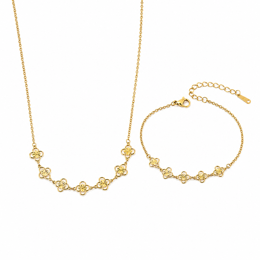 Golden Blossom Jewelry Set