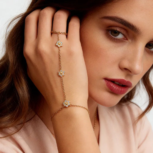 Flora Bloom Hand Chain Bracelet