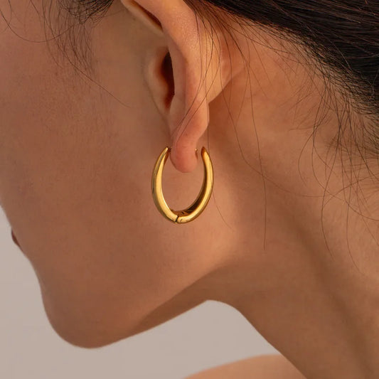 Aurelia Oval Hoop Earrings