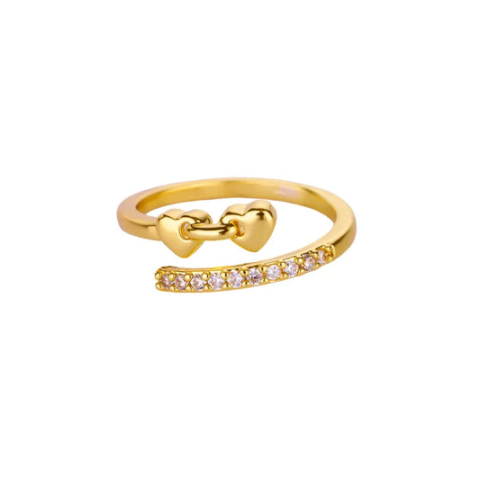 Golden Heart Open Ring