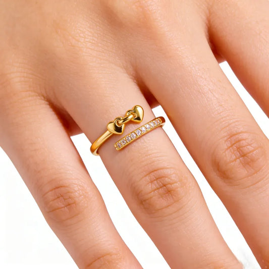 Golden Heart Open Ring